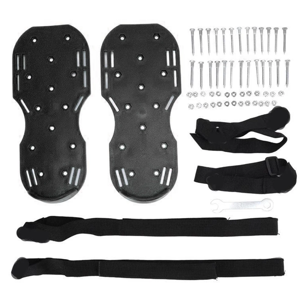 Garten Rasen Sein lüfter Schuhe Rasen Sein lüfter Spikes Schuhe Gartengeräte Garten Hof Gras Grubber Nagel Werkzeug Belüfter Spikes: Schwarz