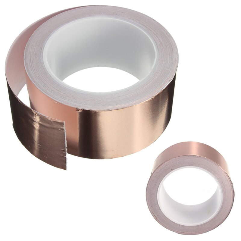 Kopparfolietejp -  (50mm x 20m)  - emi skärmande ledande lim för målat glas, papperskretsar, elektriska reparationer