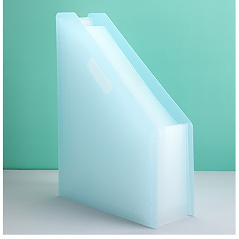 Organ office file rack can be folded vertical folder file storage box file basket desktop data storage rack папка для документов: Blue