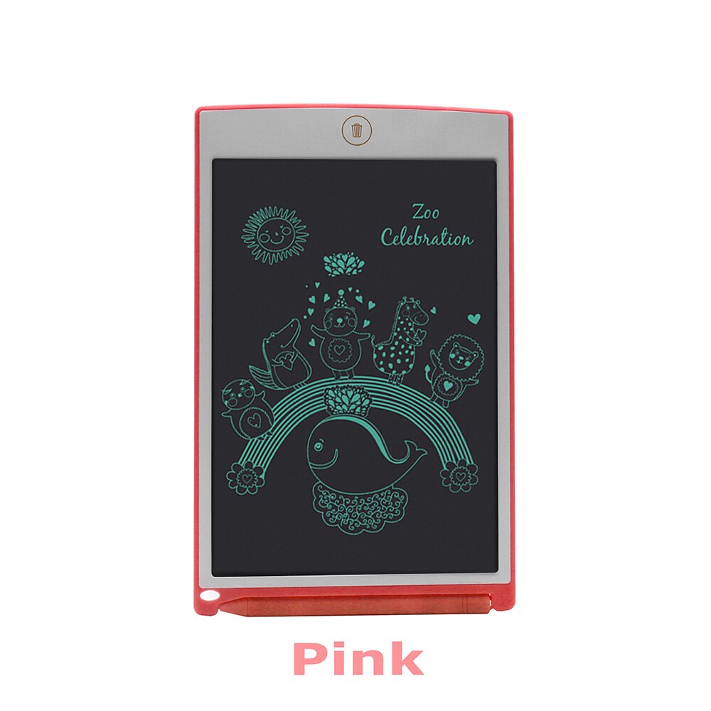 Aibevi 8.5 inch Portable Smart LCD Writing Tablet Electronic Notepad Drawing Graphics Handwriting Pad Board ultra-thin Board: Pink