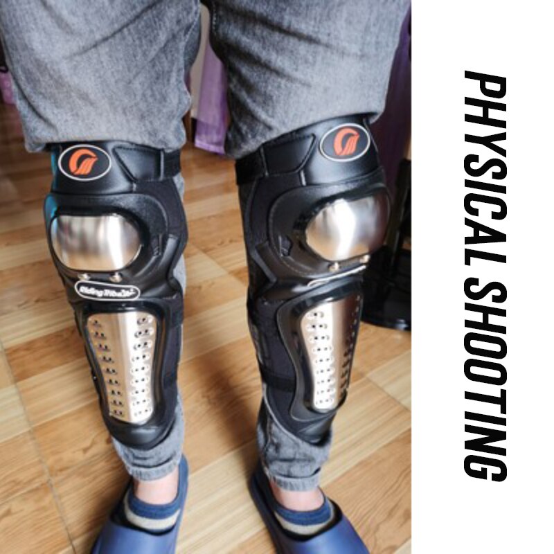 Motorcycle Stainless steel Knee pads Armor Adult Motorbikes Leg Armor Pata Moto Body Armor Gear moto equipment for men
