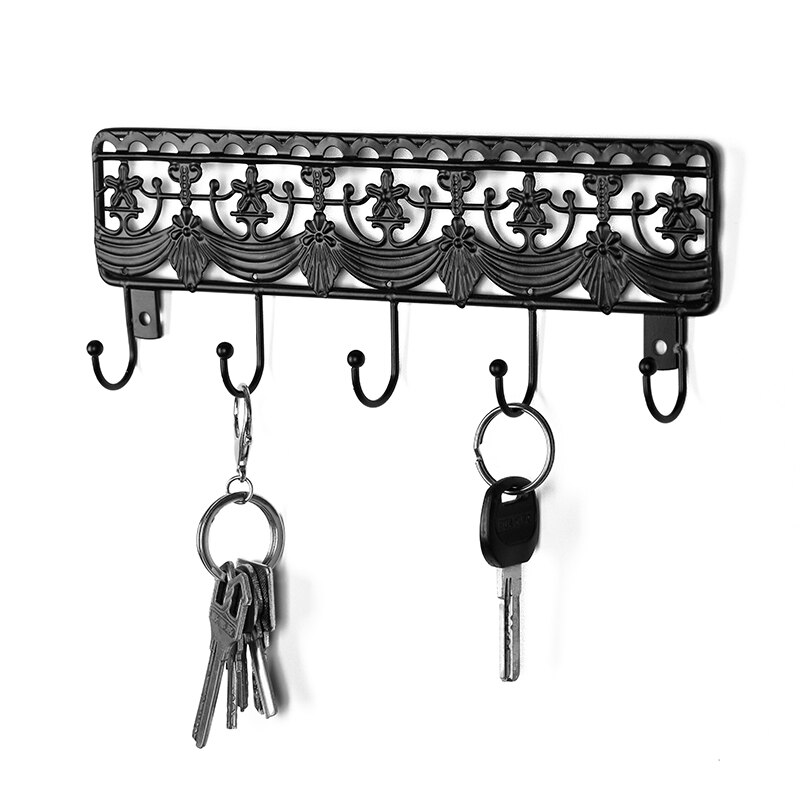 Crochets à clé support mural clés cintre patère à vêtements crochet de porte pour la maison stockage salle de bain cuisine manteau suspendus organisateur fer ancre