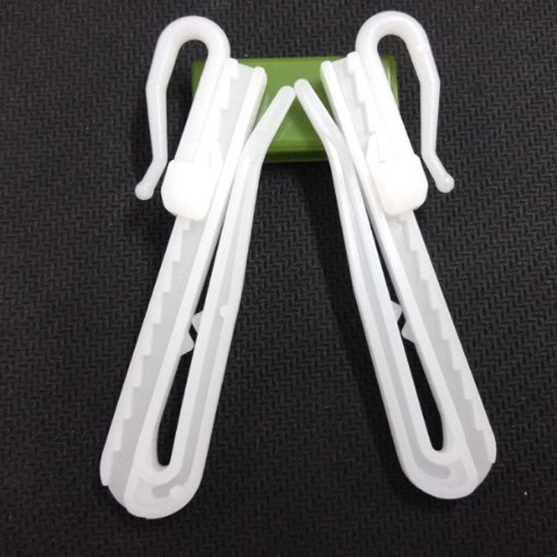 Ganchos colgantes de plástico para cortina, 50 unidades, color blanco, , CP057C