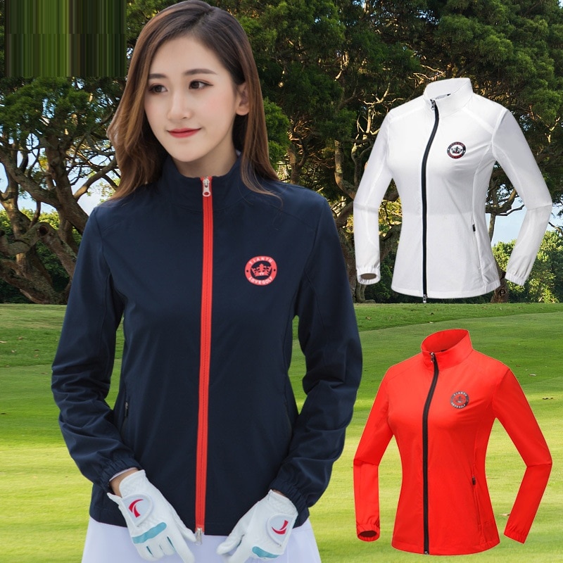 Golf femmes veste légère pleine coupe-vent à capuche veste dames Sport Golf vêtements coupe-vent à manches longues Golf manteau D0684