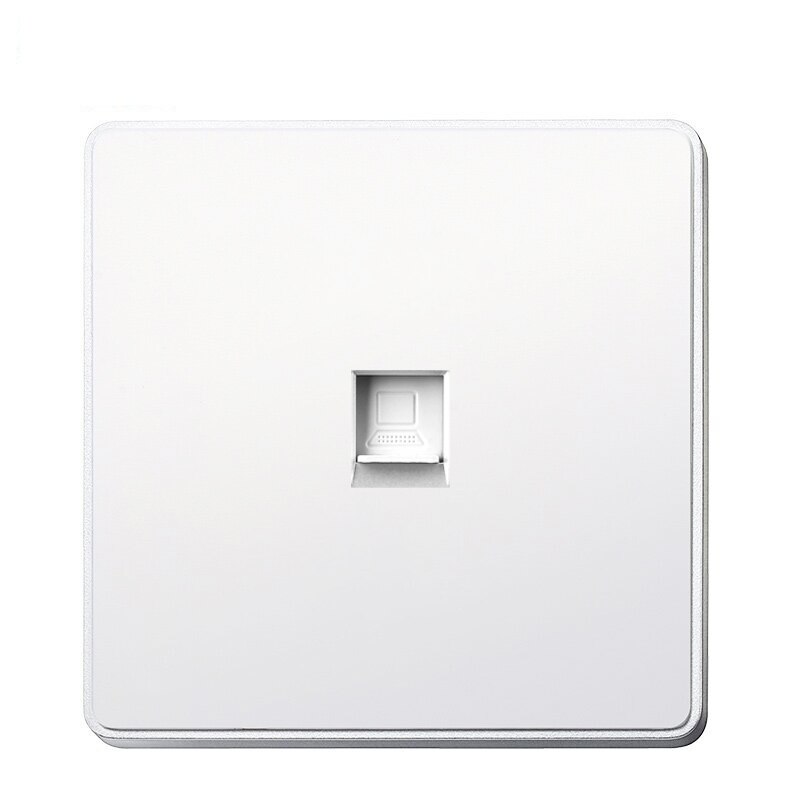 Rj45 Wall Socket Internet Outlet With TV Outlet Wall Data RJ45 Internet Computer Double Phone Socket Plastic Panel Cable TV: Single RJ45