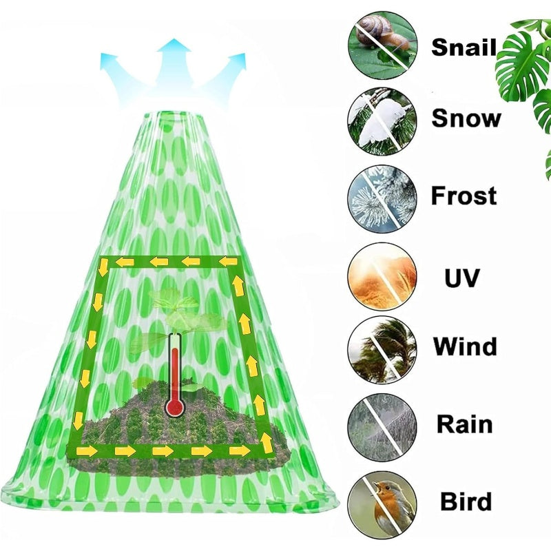 Cloches pour plantes de jardin, 20 pièces, couverture contre les escargots/Influences météorologiques pour les soins et la Protection des plantes, couverture de Protection efficace des plantes