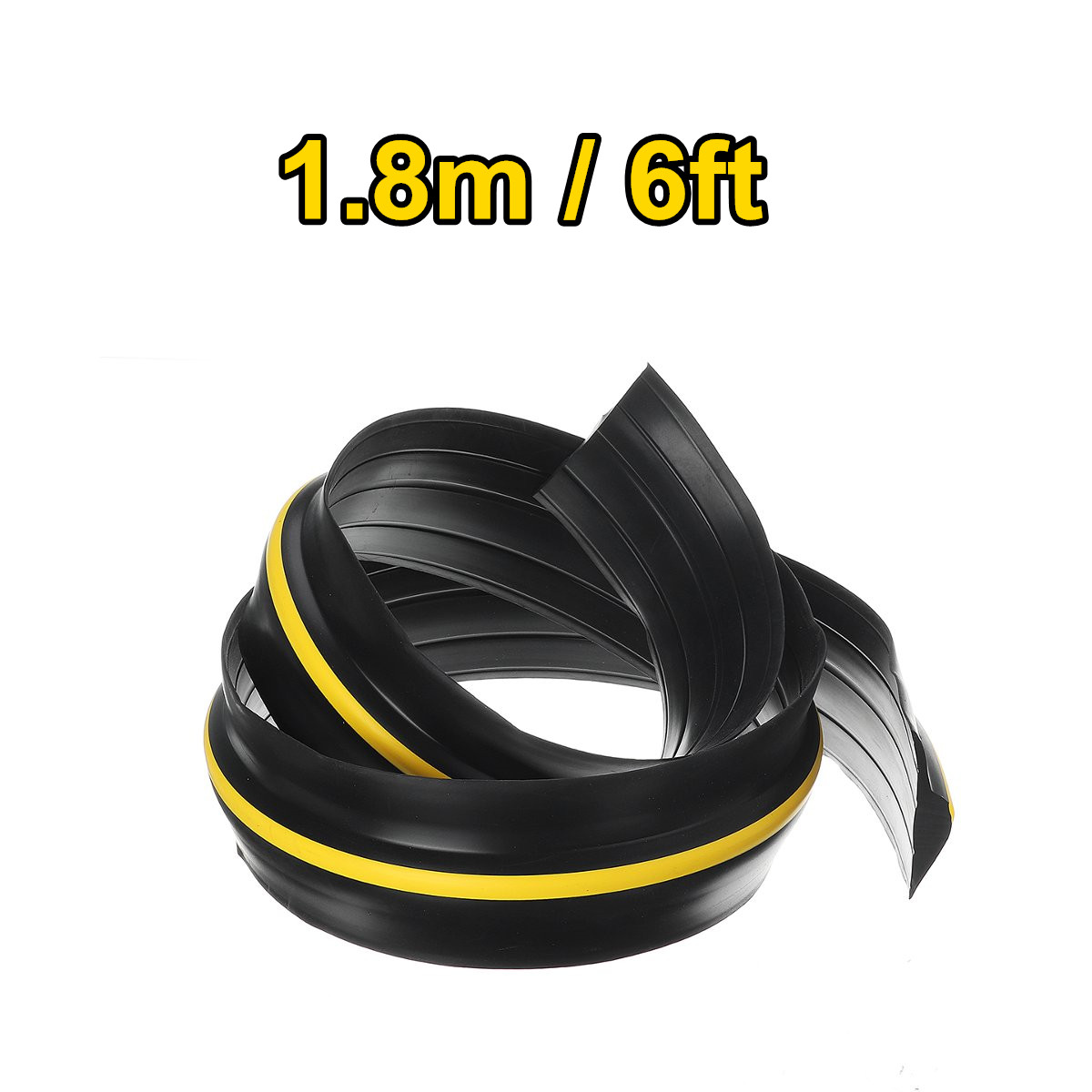 1-2.1M Garage Door Bottom Seal Weather Stripping PVC Rubber Seal Strip Electric Door Bottom Seal Water Noise Seal Bumper Strip: solid-1.8m