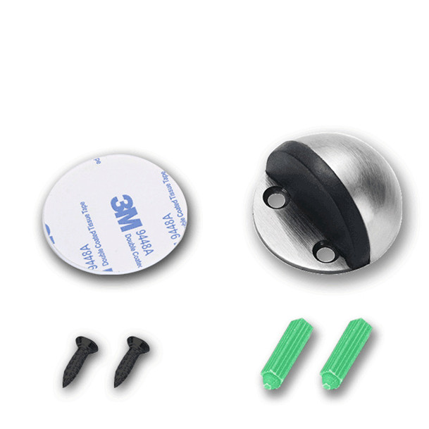Non Punching Sticker Hidden Stainless Steel Rubber Door Stopper Door Holders Catch Floor Mounted Nail-free Door Stops