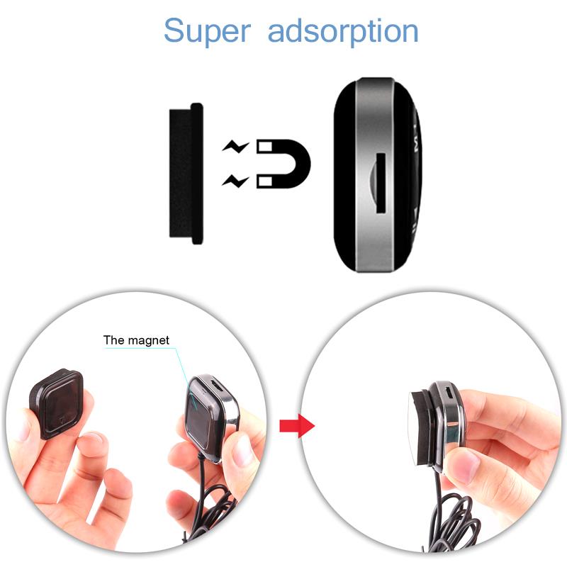 Onever bilsats handsfree trådlös bluetooth fm-sändare lcd  mp3 spelare dubbel usb laddare 2.1a biltillbehör handsfree