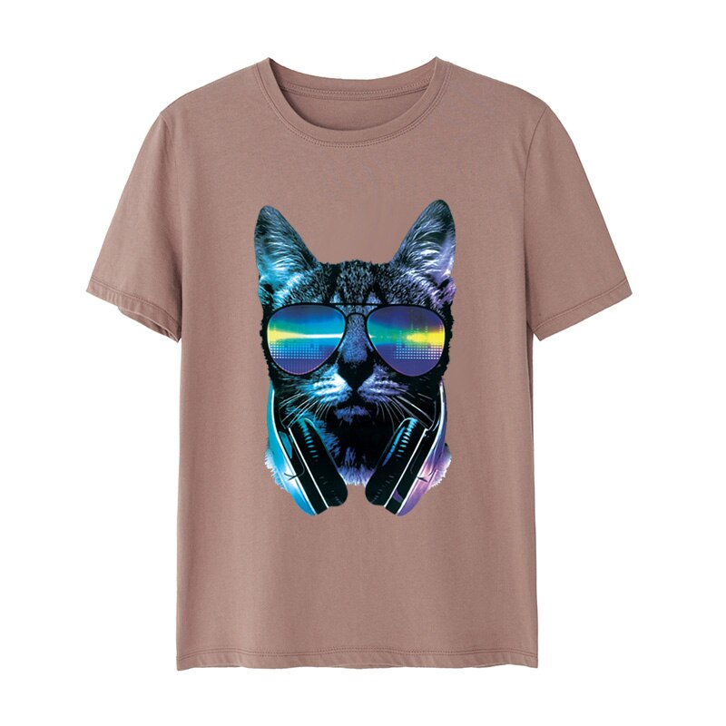 Cool Cat Patches Heat Transfers Stickers On Clothes T-shirt Dresses Parches Sunglasses Cat Patch On Clothes