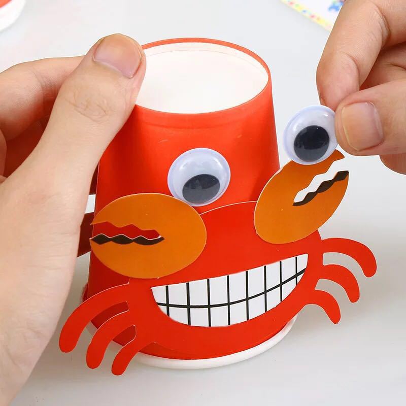 12Pcs 3D Diy Handgemaakte Papier Cup Sticker Materiaal Kit Set Kindergaeten School Art Craft Educatief Speelgoed Kinderen Handgemaakte Speelgoed ddj