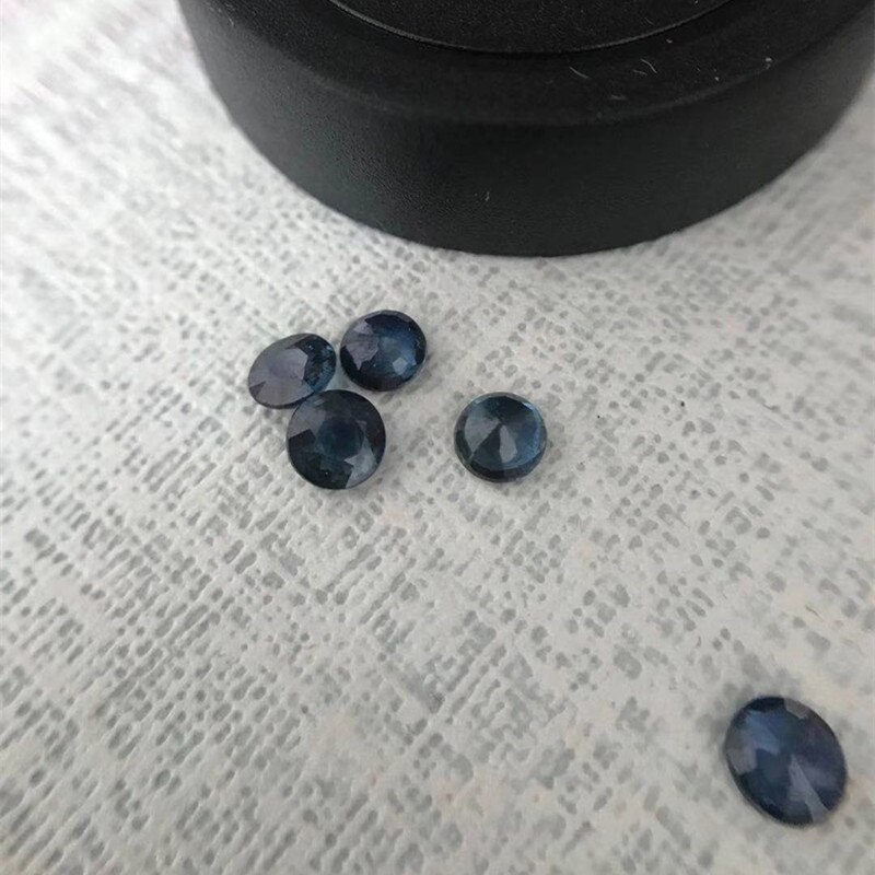 Natural Sapphire Loose Gemstone for Jewelry Making,around 4mmX4mm Round Cut,bright and Clean DYI Mian Stone