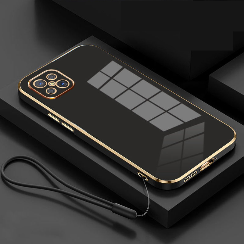 Til oppo reno 4z 5g cover oppo reno 4 z telefoncover cph 2065 cover oppo reno 4z reno 4 z 5g luksuriøst firkantet belægning stødsikkert bagcover: Blå