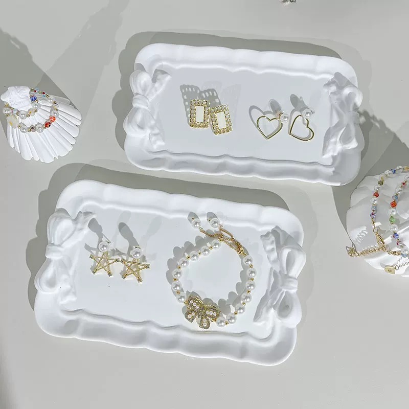 Plaque d'affichage en plâtre de boucle d'oreille, stockage René, moule d'escalade, porte-anneau, nœud rectangulaire, moules décoratifs en silicone pour les élections, résine xy