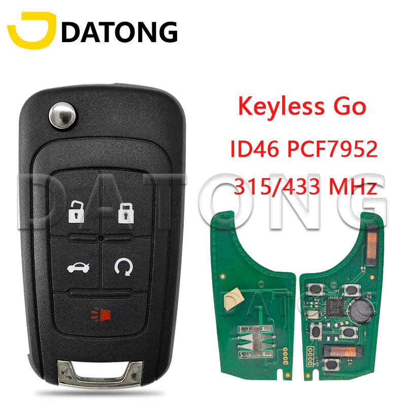 Datong Wereld Auto Afstandsbediening Filp Sleutel Voor Chevrolet Camaro Cruze Equinox Malibu Fcc OHT01060512 ID46 315/433Mhz keyless Go