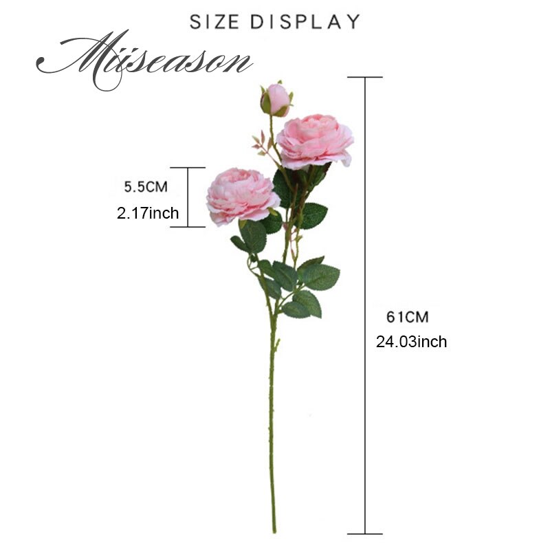 Zijde rose kunstmatige pioen roze bloemen kleine bud bruidsboeket home decoratie lange nep bloemen outdoor achtergrond decoratieve