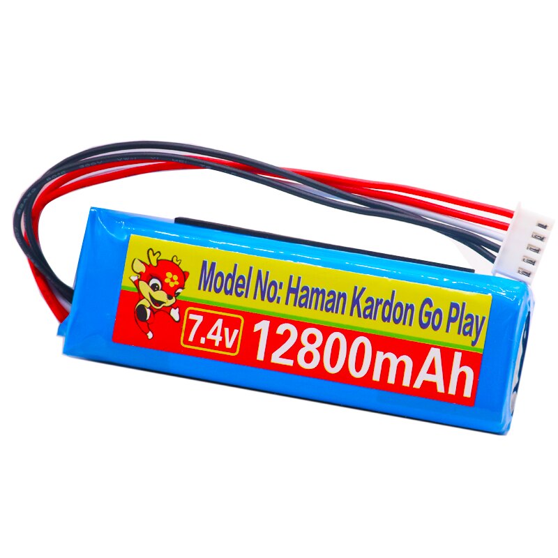 12800mAh Battery 7.4V For Harman Kardon Go Play Mini Speaker Li-Polymer Lithium Polymer Rechargeable Accumulator Replacement