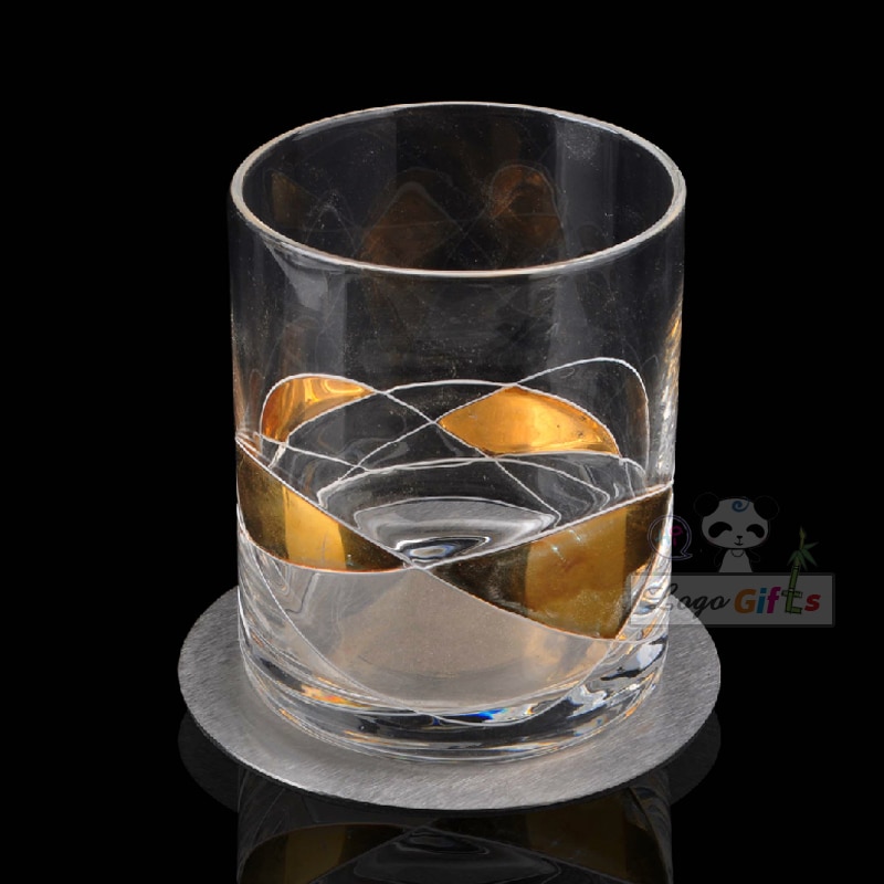 Circle coffee mug coaster cute desk set for home and bar one piece with and