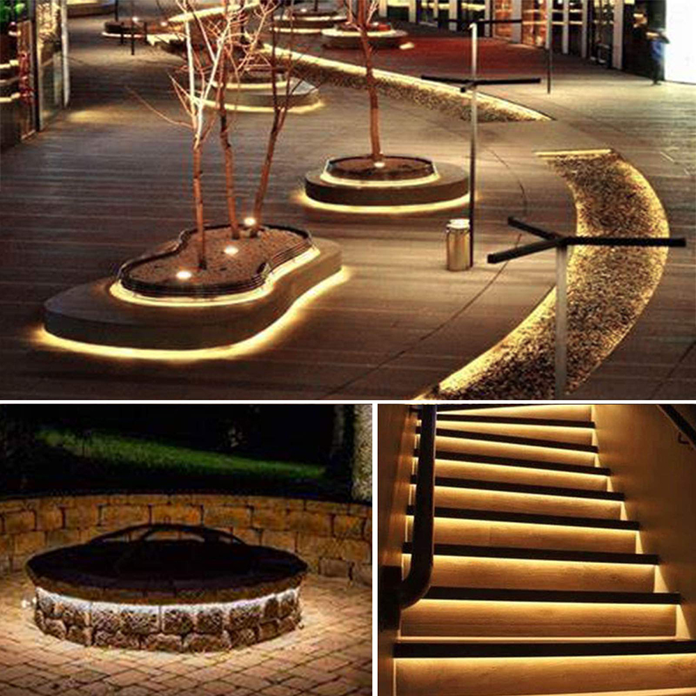 LED-lichtstrip Solar Outdoor waterdichte lichtstrip 5M wit/warm lichtstrip geschikt voor kerst binnenplaats decoratie licht