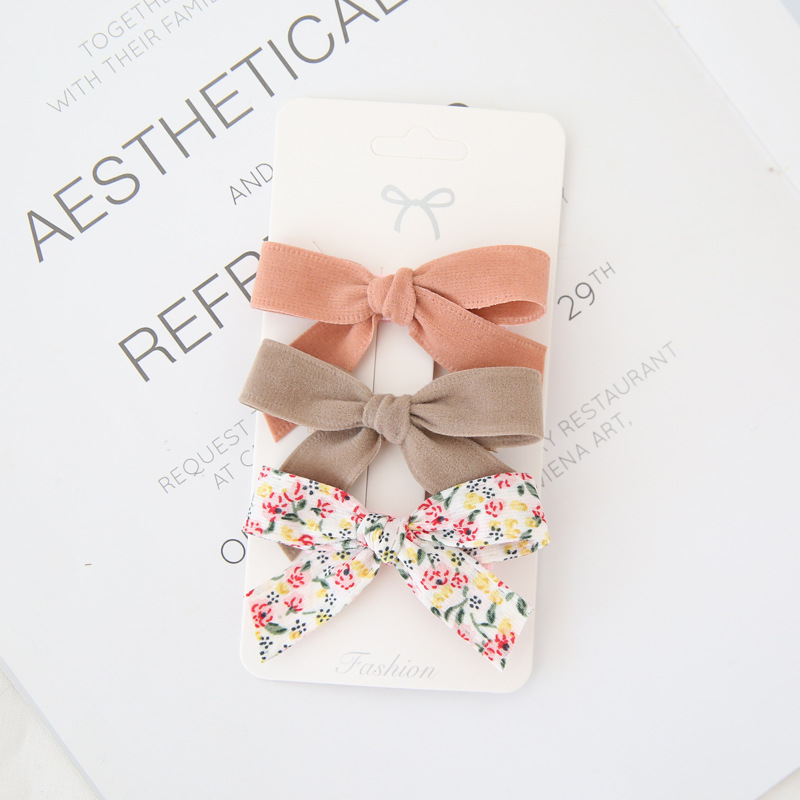 3 sztuk/zestaw nowy łuk włosy dziewczynki klipy pled kropka tkaniny Bowknot dzieci spinki kwiat Barrettes dla dzieci...: 5