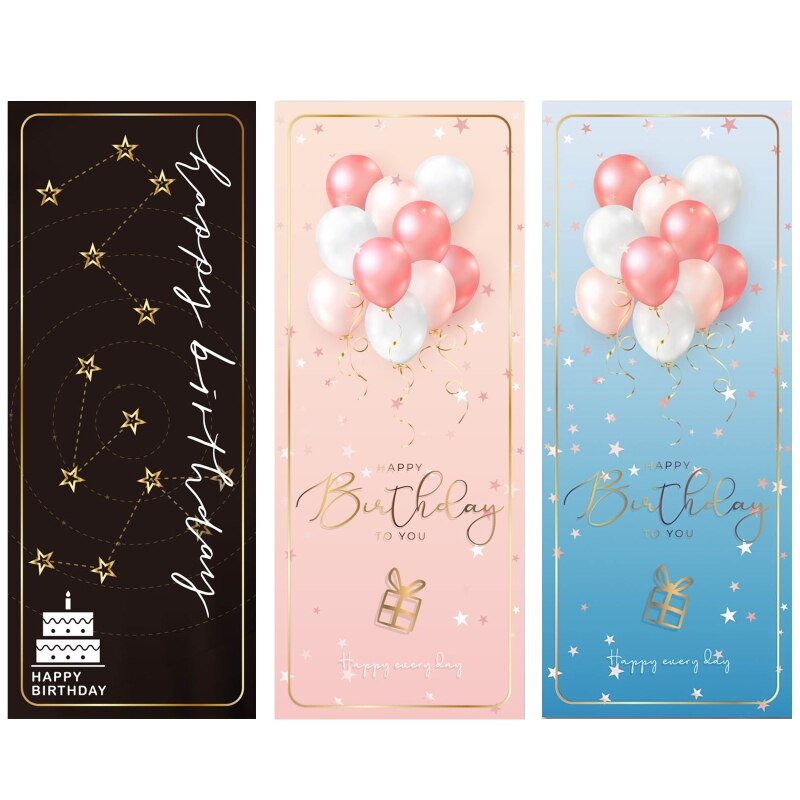 50pcs Happy Birthday Stickers Rectangle Box Sealing Labels Waterproof Sticker for Kids Wrapping Scrapbooking