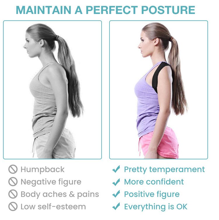 Tilbage skulder kropsholdning korrigerer mænd kvinder øvre ryg bøjle skulder lændestøtte bælte korset kropsholdning korrektion