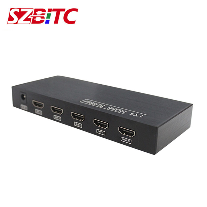Szbitc 4k 1 x 4 hdmi splitter 1 in 4 output hdmi distributeur video converter 4k 30hz 3d edid  rs232 voor  ps4 pc dvd naar tv
