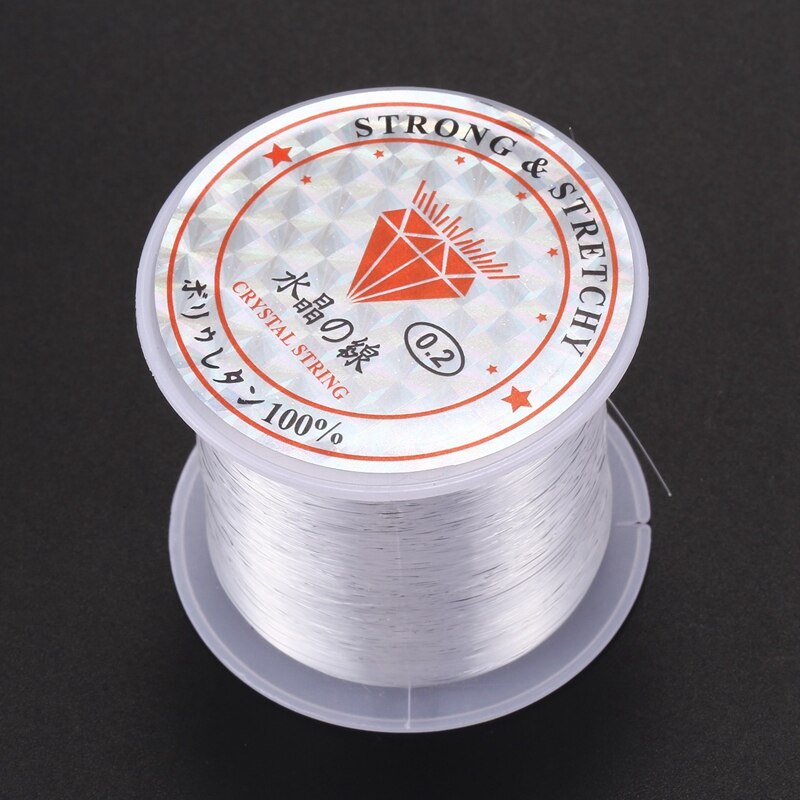 2X 0.3Mm / 0.2Mm Diameter Clear Nylon Vis Vislijn Spool Kralen String