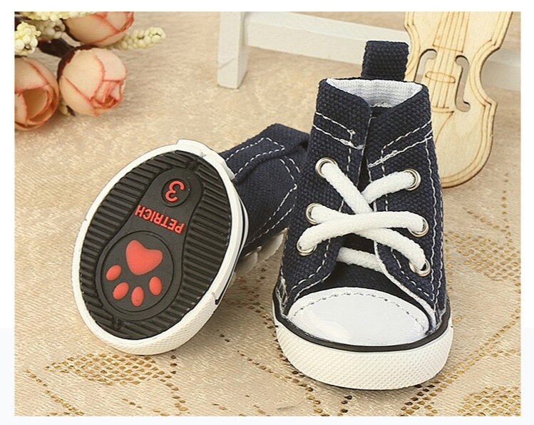 Pet Dog Shoes Cowboy Canvas Shoes For Dogs Breathable Anti-slip Dog Boots For Small Large Dogs Chihuahua Pet Product