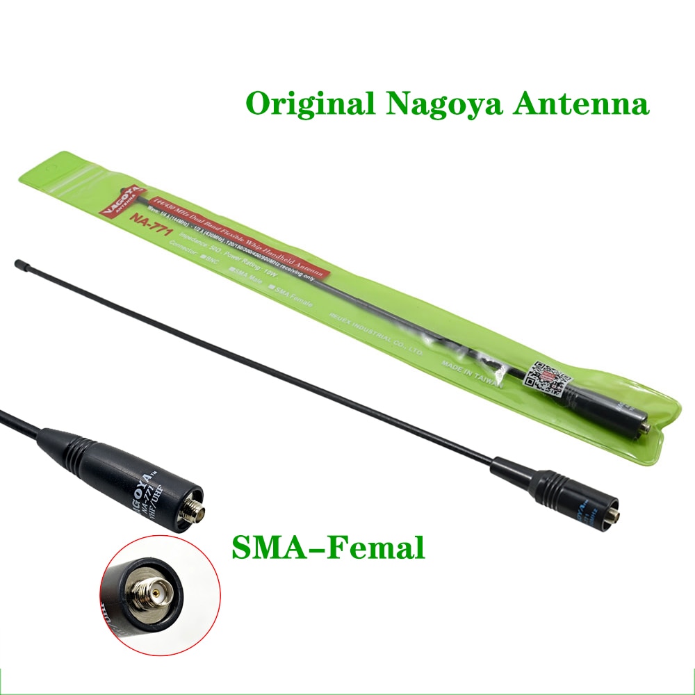 Originele Nagoya NA-771 Twee Manier Radio Antenne Sma Vrouwelijke Voor Kenwood Baofeng UV5R UV82 888S UV9R Etc.Radio Met Sma Mal Interface