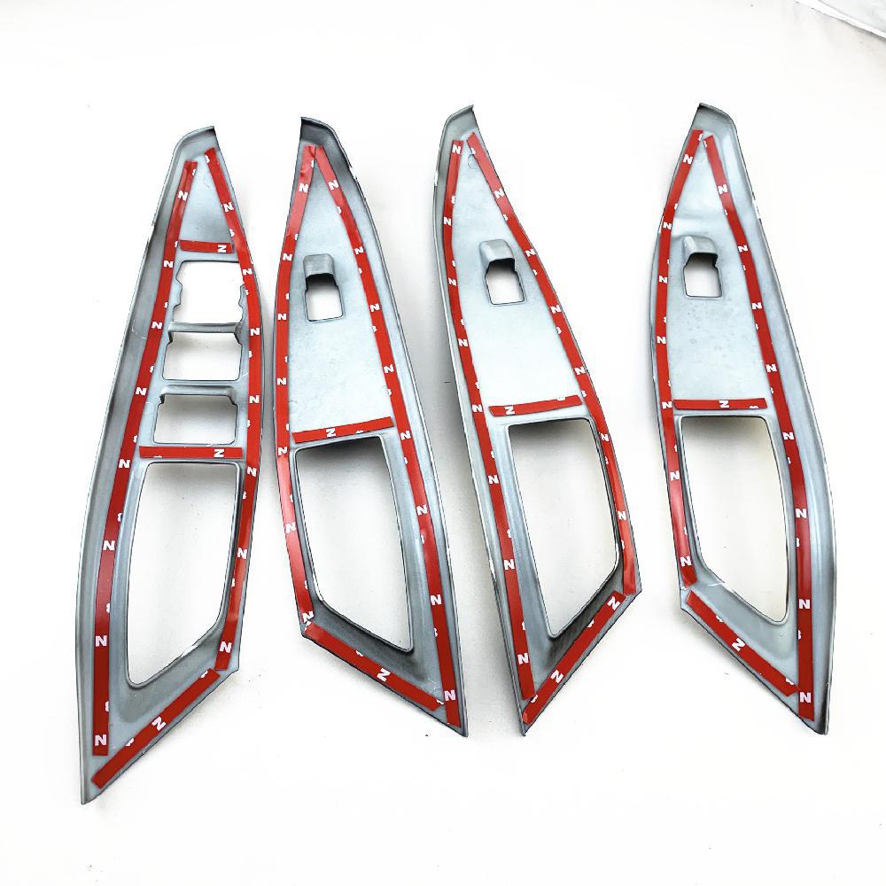 Car Carbon Fiber Window Lift Panel Switch Cover Trim For Ford Focus