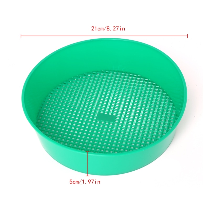 Plastic Garden Sieve Riddle Green For Composy Soil Stone Mesh Gardening Tool