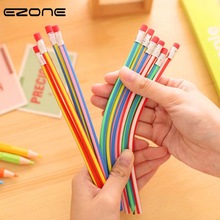 EZONE 3PCS Soft Pencil Flexible Ordinary Pencil Students Stationery Soft Pencil Lead School Office Supply