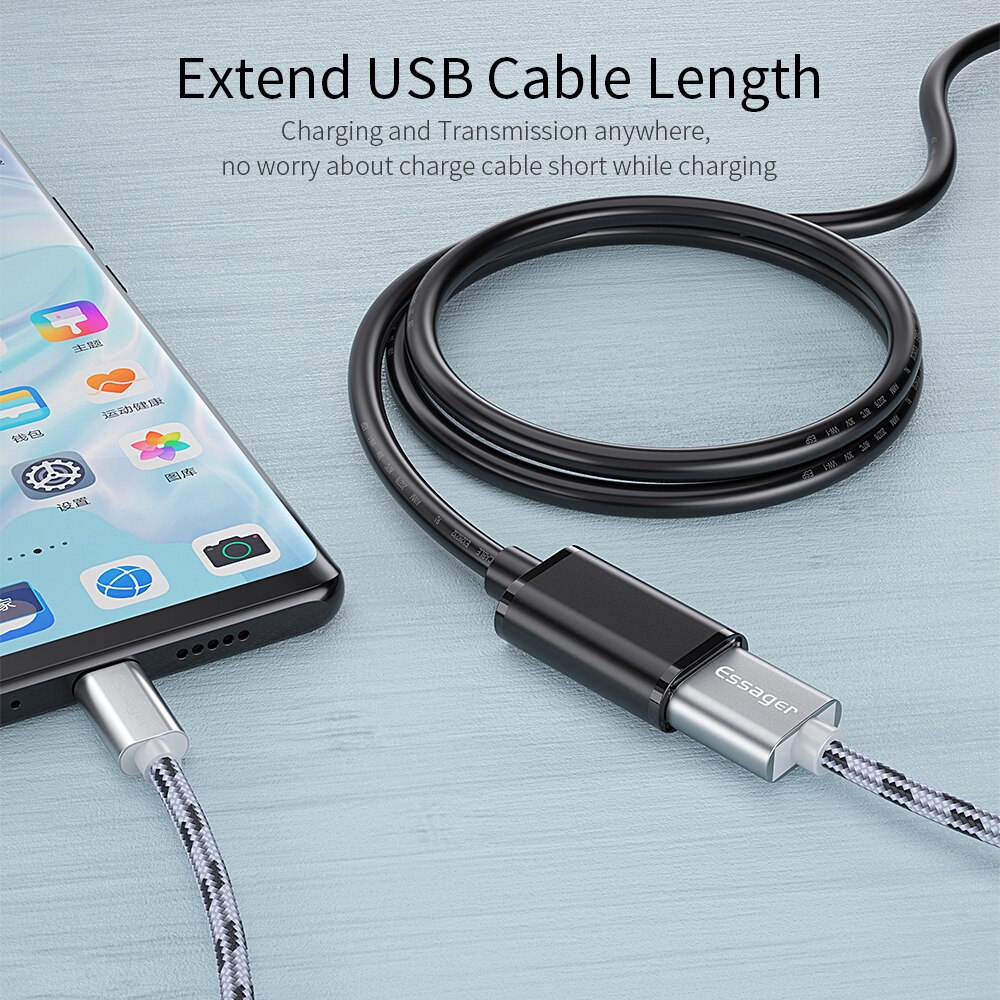 Essager USB Extension Cable 3.0 Male to Female USB 3.0 2.0 Extender Cord For Smart-TV PS4 Xbox Data Sync USB Extender Wire Cord