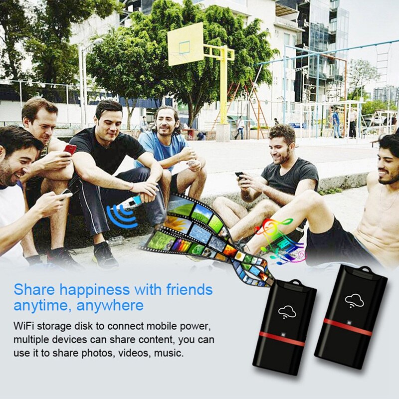 Smart Phone Card Reader Wifi Card Reader Wireless Wifi Storage Flash Drive TF Mini SD Card Reader