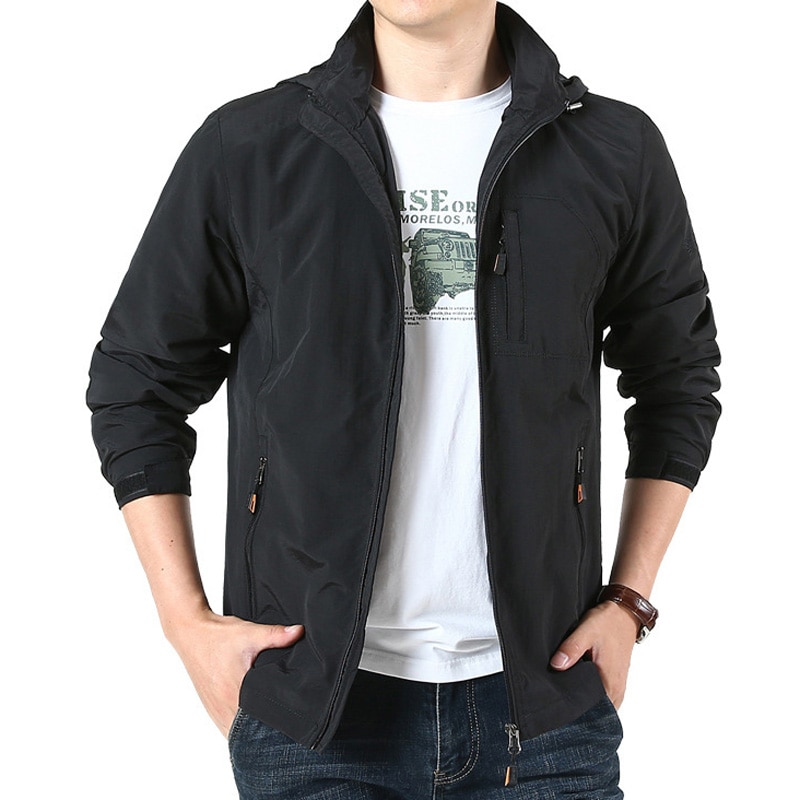 Chaqueta impermeable de exterior para hombre, cortavientos de viaje, para acampar, senderismo, AM388