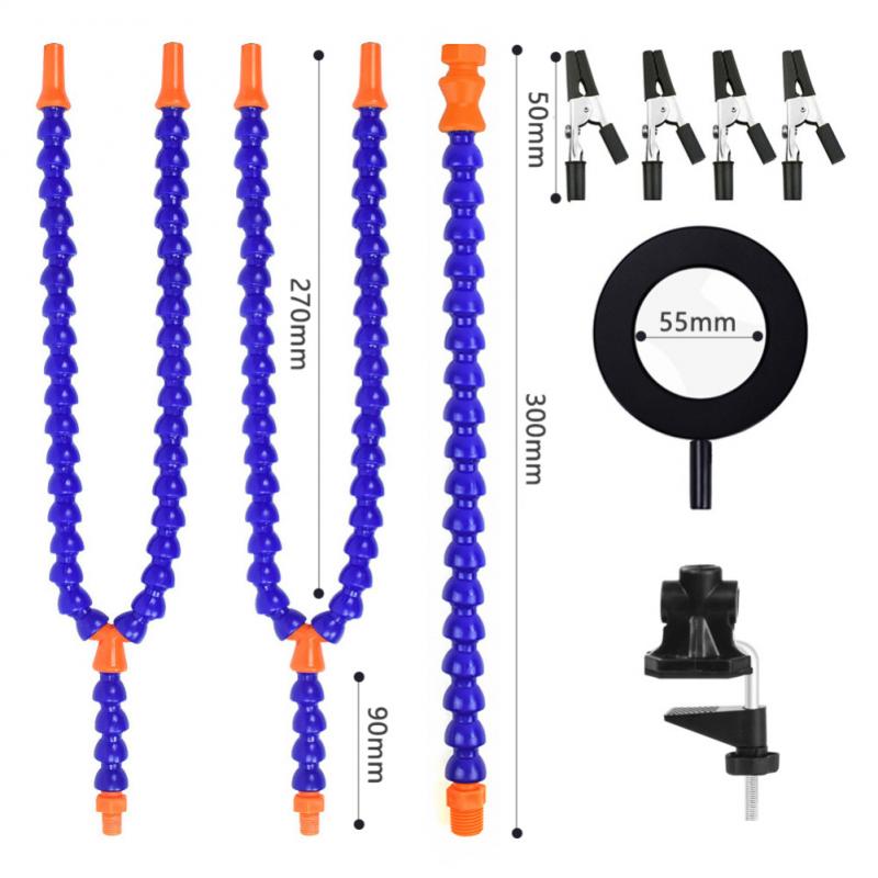 Welding Desk Clip PCB Soldering Holder 3X Magnifier With LED Light Welding Helping Hand Flexible Arm Soldering Hand Tool Clamp