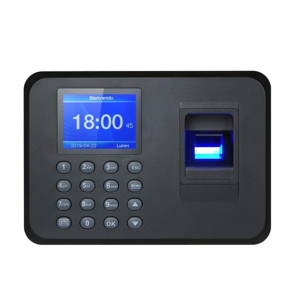 Biometric Fingerprint Attendance Machine 2.4" TFT LCD Display USB Fingerprint Attendance System Employee Checking-in Recorder