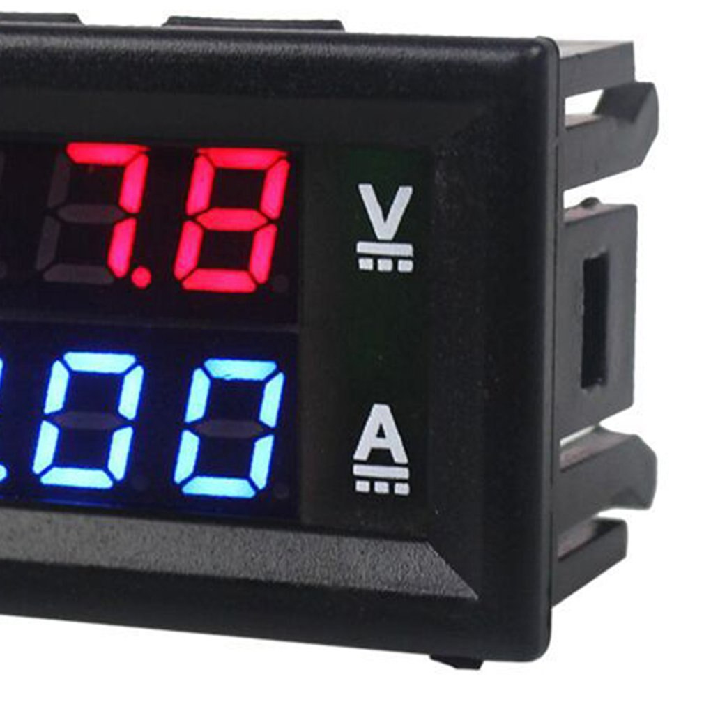 Dc0-100v Red and Blue 10a Led Dc Dual Display Digital Voltage and Current Meter Head with Fine Adjustment