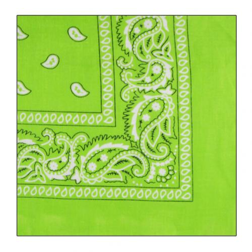 Hip hop bandana mand kvinder udendørs pandebånd hårbånd håndled wraps hår tørklæder paisley tørklæde hår tilbehør: Lysegrøn
