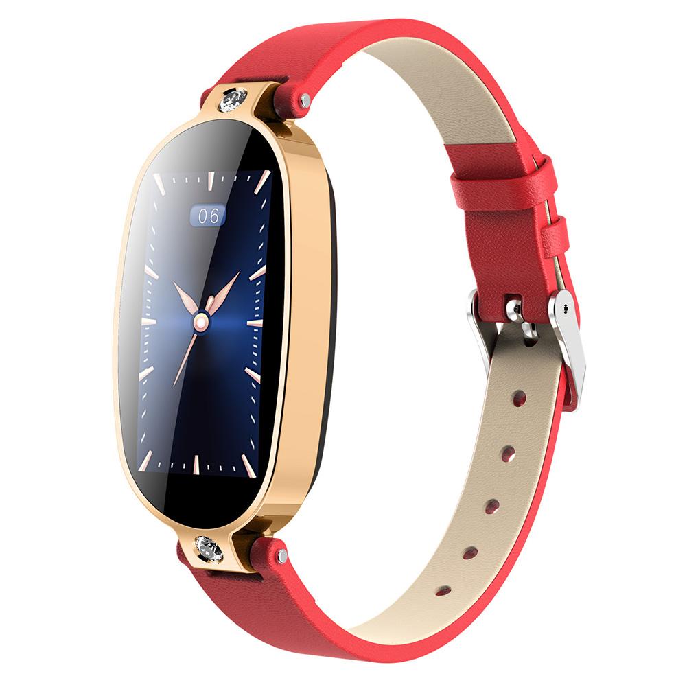 B79 Female Smart Bracelet Fitness Tracker PPG ECG Blood Pressure Double Heart Rate Sleep Monitoring Call Reminder PK S3 S3pro: B79 Red Gold