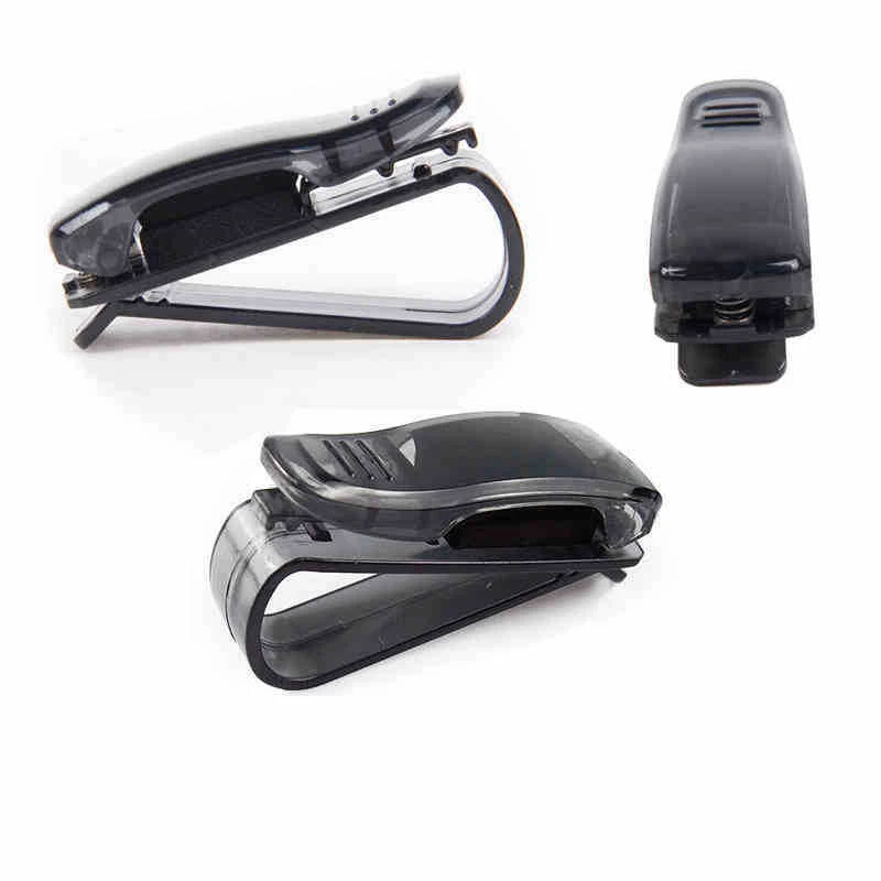 Diamant Brilhouders Auto Zonneklep Zonnebril Brillen Mount Met Ticket Card Clip Auto-interieur Accessoires Brilhouder: green