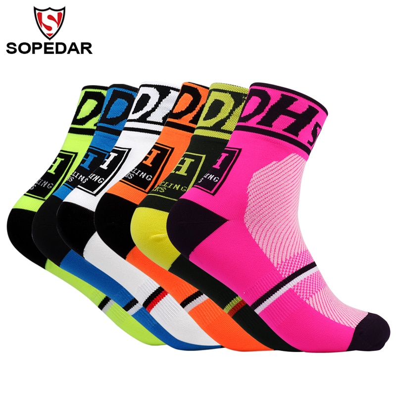 SOPEDAR-Calcetines transpirables suaves y cómodos para deportes al aire libre, medias multicolores, alta fricción