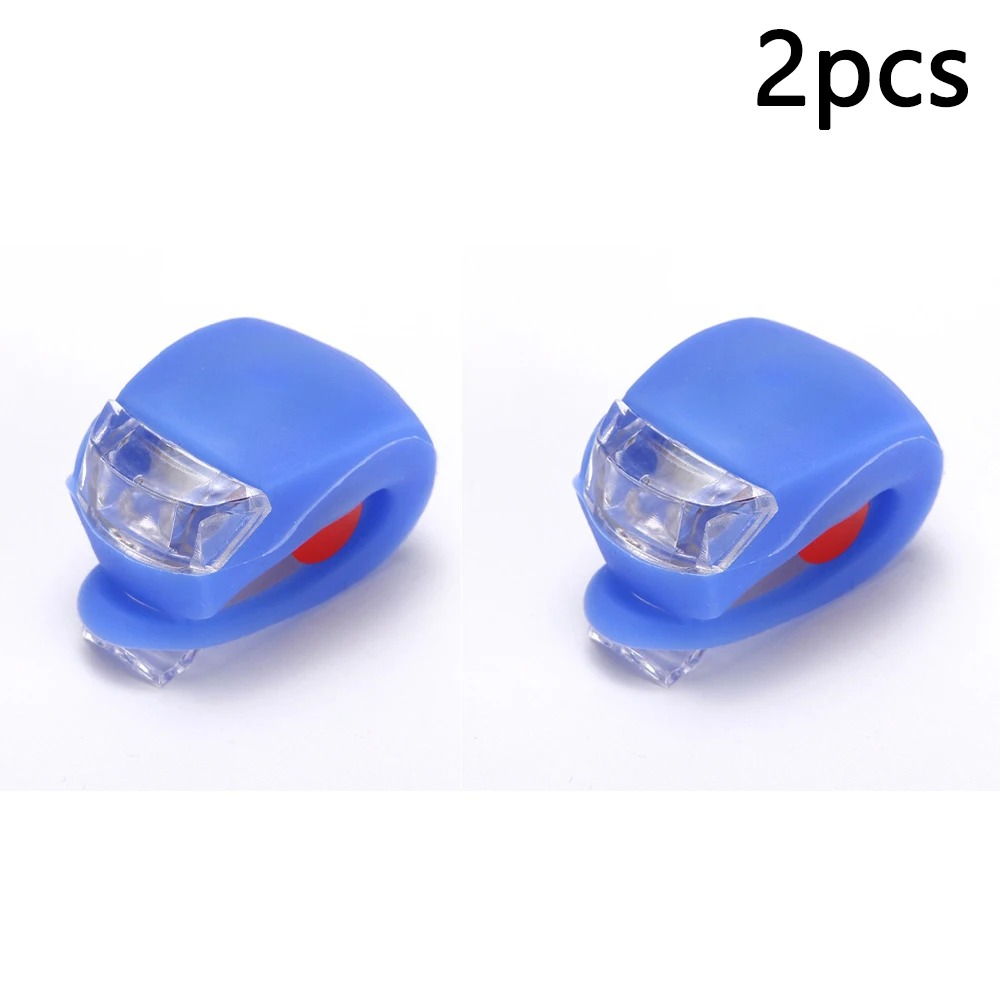 Luces de bicicleta luces de rana portátiles advertencia de conducción nocturna luces LED coloridas bicicletas de montaña de carretera luces traseras accesorios de bicicleta: Blanco