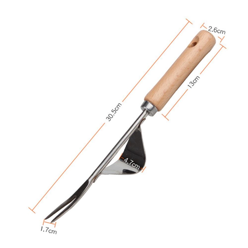 Gardening Tools Stainless Steel Agricultural Rake Household Digging Loose Soil Root Transplanting Device Shovel Manual Weeding