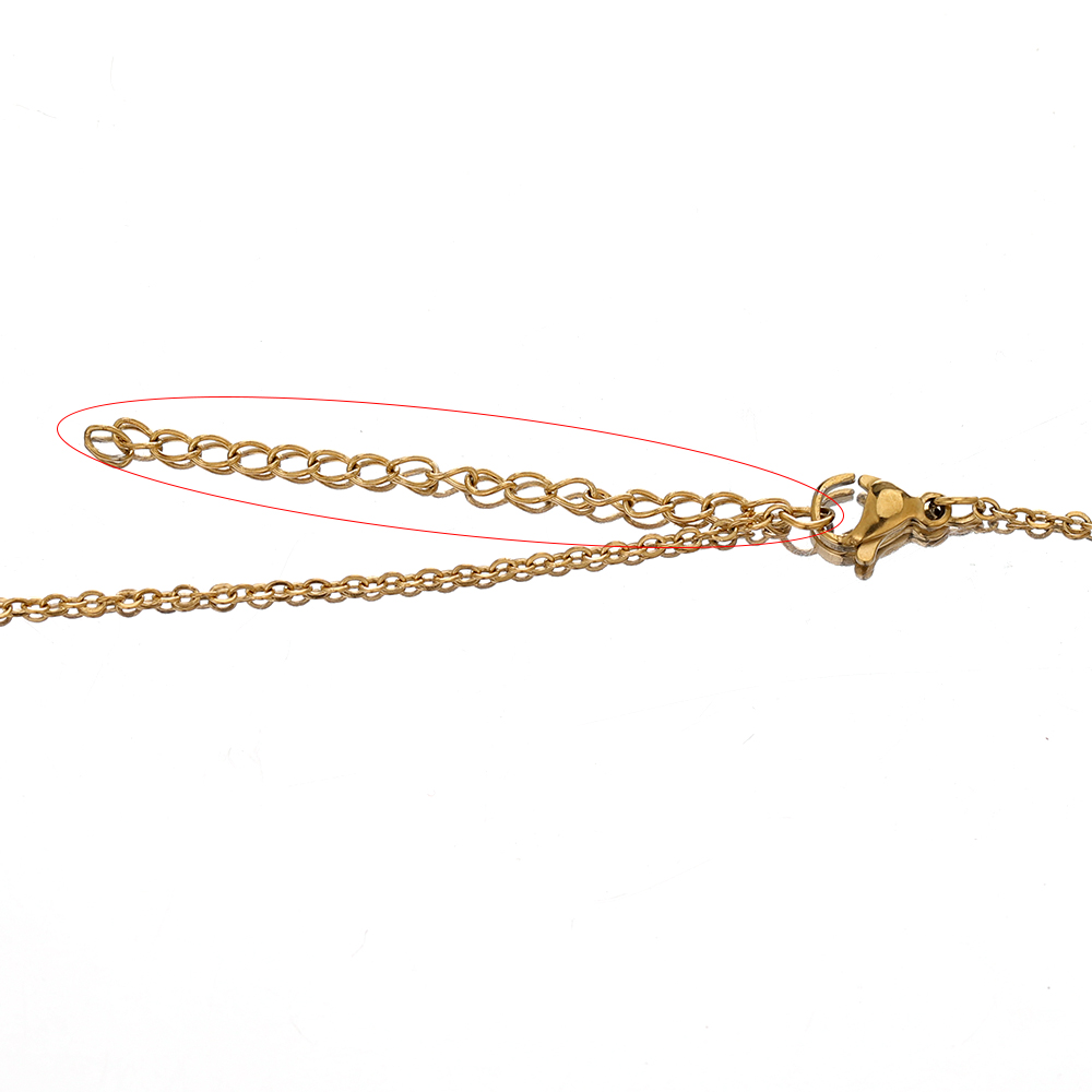 Veterklem met verlengketting en slotje goud 4 x 8 mm (5 st Veterklem met verlengketting en slotje goud 4 x 8 mm (5 st