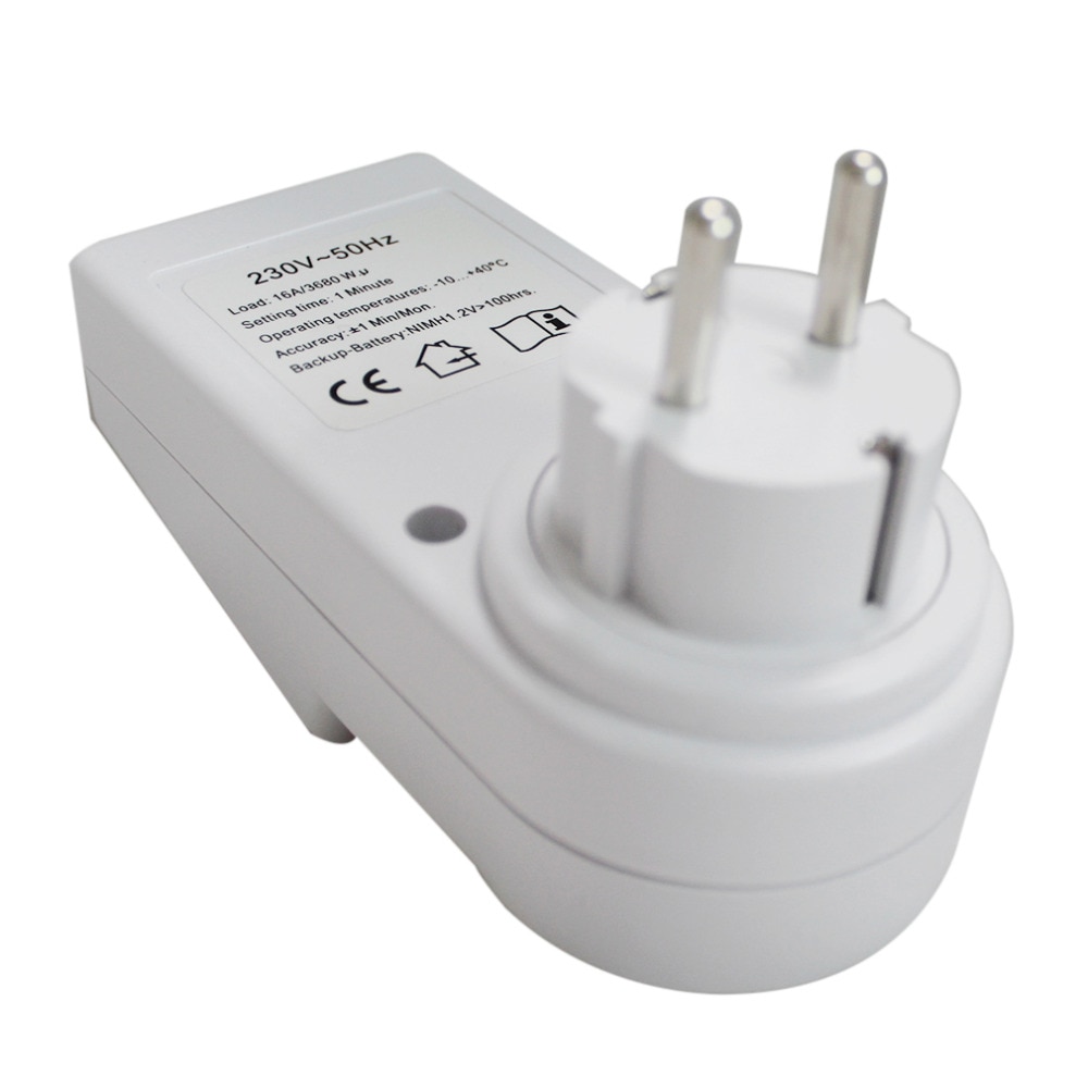 230V Stecker Schalter Buchse Neue Stecker-in Programmierbare Timer Schalter Buchse mit Uhr Sommer Zeit Zufällig Funktion oben