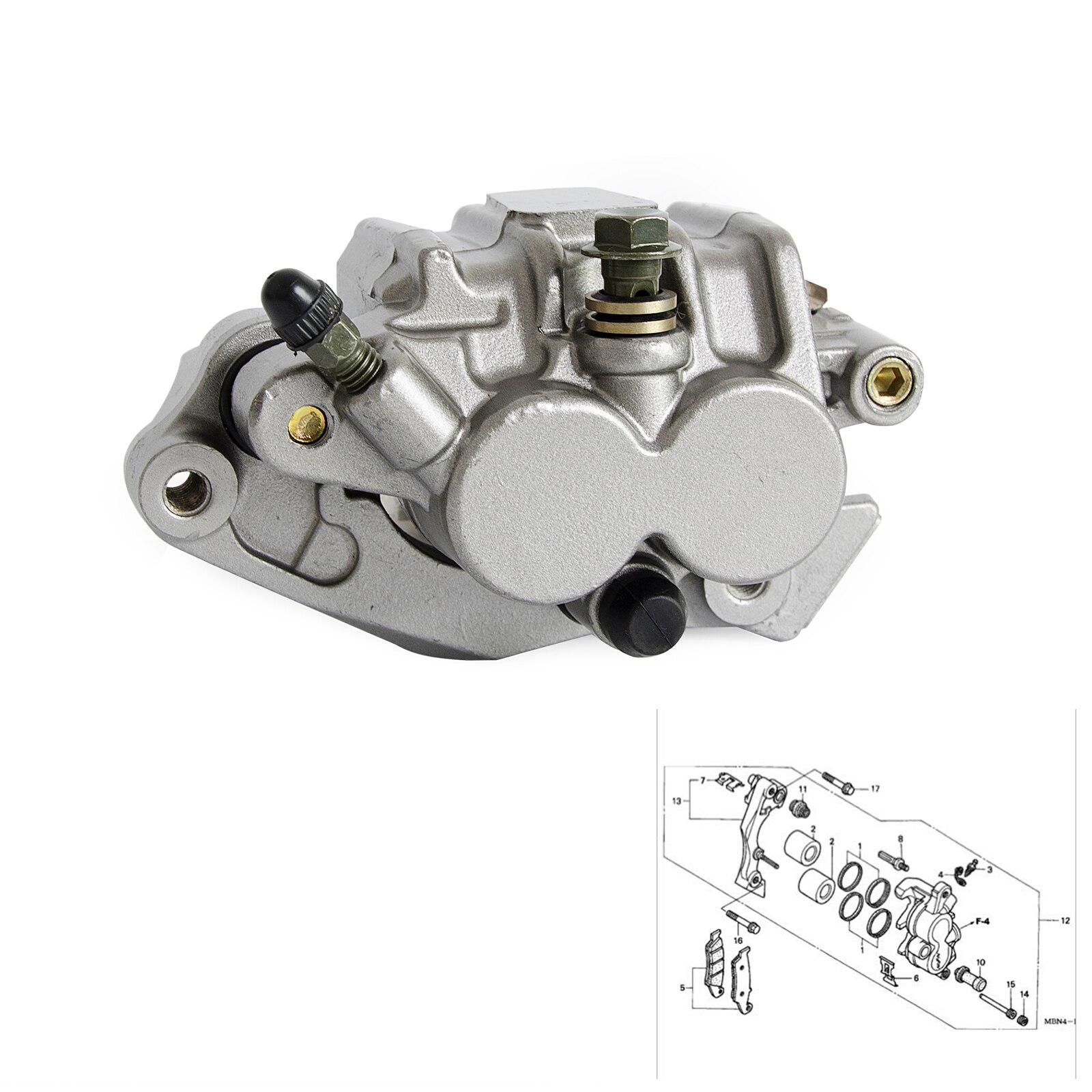 NICECNC Front Brake Caliper For Honda CR125R CR250R CRF150F CRF230F XR650R CR 125R 250R 2000 CRF 150F 230F 2003