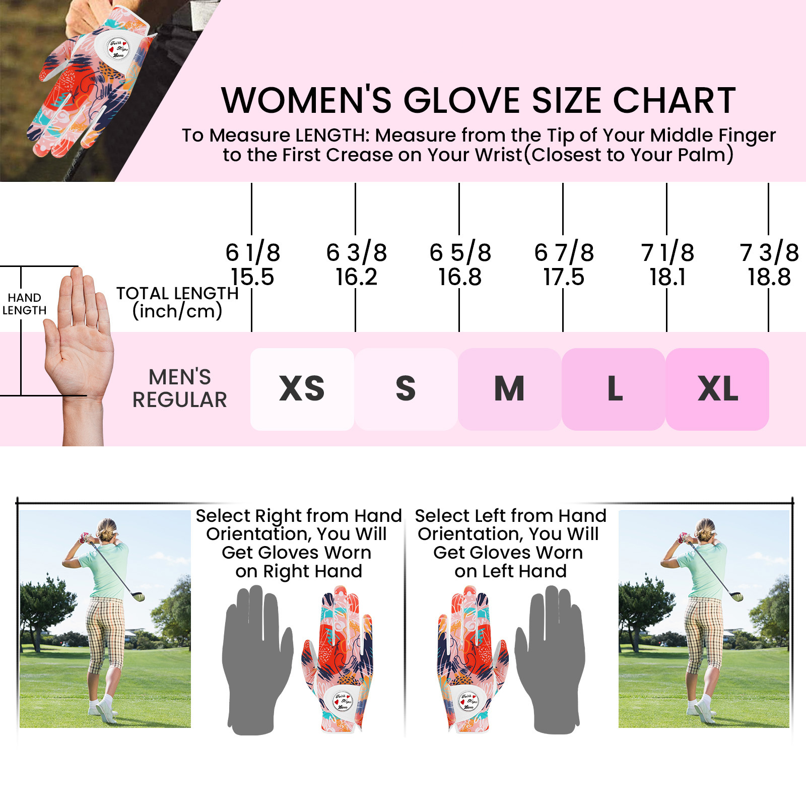 Guanti da golf da donna in pelle per mano sinistra... – Grandado, image size:1600x1600