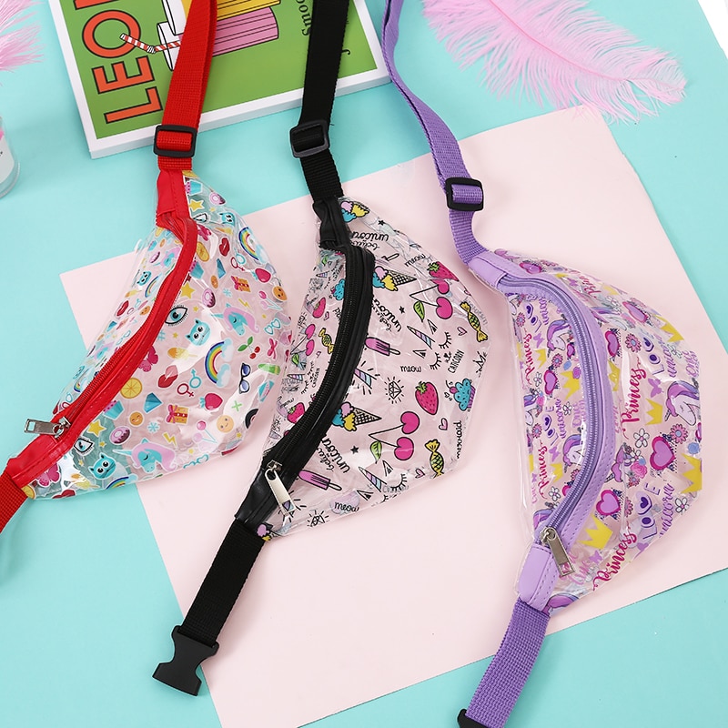 Unicorn Sequins Girls Belt Waist Pack Fanny Girls Belt Mermaid Sport Bag Cartoon For Women Chest Waist Bag Pack Pouch